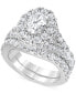 ფოტო #1 პროდუქტის Diamond Oval Halo Bridal Set (4 ct. t.w.) in 14k White Gold