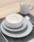 Фото #3 товара Leon Grey 16 Pc. Dinnerware Set, Service for 4