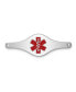 ფოტო #1 პროდუქტის Sterling Silver Rhodium-plated Medical ID Plate Bracelet