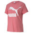 Фото #1 товара Puma Classics Logo Crew Neck Short Sleeve T-Shirt Womens Pink Casual Tops 595514