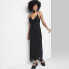 Фото #1 товара Women's Sleeveless Rosette Cup Maxi Dress - Wild Fable Black XXS