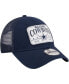 ფოტო #4 პროდუქტის Men's Navy Dallas Cowboys Plate 9FORTY Trucker Adjustable Hat