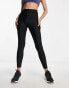 ASOS 4505 run tie waist legging in black sheen