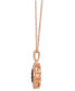 ფოტო #2 პროდუქტის Chocolate Diamond & Nude Diamond Flower Cluster 18" Adjustable Pendant Necklace (3/4 ct. t.w.) in 14k Rose Gold