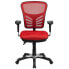 Фото #3 товара Mid-Back Red Mesh Multifunction Executive Swivel Chair With Adjustable Arms