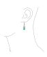 ფოტო #3 პროდუქტის Irish Love Knot Oval Bezel Set Semi Precious Gemstone Stabilized Turquoise Dangle Celtic Knot Earrings For Women Teens .925 Sterling Silver Lever Back
