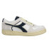 Фото #2 товара Diadora Magic Basket Low Suede Leather Lace Up Mens Blue, Grey, White Sneakers