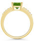 ფოტო #3 პროდუქტის Peridot and Diamond Ring (2-3/8 ct.t.w and 1/8 ct.t.w) 14K Yellow Gold