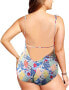 Фото #2 товара Polo Ralph Lauren 262923 Women's Patchwork Halter One-Piece Swimsuit Size XL