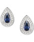 ფოტო #9 პროდუქტის Amethyst (5/8 ct. t.w.) & Lab-Grown White Sapphire (1/6 ct. t.w.) Pear Halo Stud Earrings in Sterling Silver (Also in Additional Gemstones)