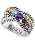EFFY® Multi-Gemstone Crossover Statement Ring (1-1/8 ct. t.w.) Ring in Sterling Silver & 18k Gold-Plate