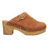 Фото #1 товара Chinese Laundry Cindy Suede Mule Clogs Womens Brown BCLG1ASDD