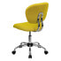 Фото #2 товара Mid-Back Yellow Mesh Swivel Task Chair With Chrome Base
