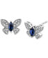 Фото #1 товара Серьги Macy's Sapphire & Diamond Butterfly Stud