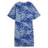 Фото #4 товара Puma Essentials+ Palm Resort Graphic Short Sleeve T-Shirt Dress Womens Blue Casu