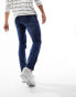 Brave Soul skinny fit multi rip jeans in mid blue