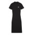 Puma Classics Ribbed Short Sleeve T-Shirt Dress Womens Black Casual 62425601