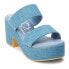 Фото #2 товара BEACH by Matisse Ocean Ave Platform Womens Blue Casual Sandals OCEANAVE-677