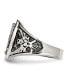 ფოტო #2 პროდუქტის Stainless Steel Polished and Textured Enameled Eagle Ring