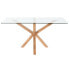 Dining Table Home ESPRIT Oak Tempered Glass 160 x 90 x 75 cm