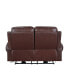 Фото #3 товара White Label Florentina 61" Leather Match Power with Power Headrests Double Reclining Love Seat