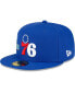 ფოტო #3 პროდუქტის Men's Royal Philadelphia 76ers Stateview 59FIFTY Fitted Hat