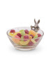 Фото #1 товара Glass Dip, Candy, Snack Bowl with Pewter Climbing Bunny