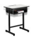 Student Desk With Top And Adjustable Height Pedestal Frame