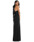 Фото #2 товара Womens High-Neck Open-Back Maxi Dress with Scarf Tie