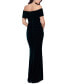 ფოტო #5 პროდუქტის Off-The-Shoulder Velvet Gown