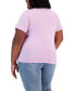 ფოტო #2 პროდუქტის Trendy Plus Size Whitney Cotton T-Shirt