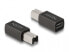 Фото #1 товара Delock USB 2.0 Adapter USB Type-C™ female to Type-B male - 1 x USB Type-C - 1 x USB 2.0 Type-B - Anthracite