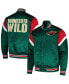 Фото #1 товара Men's Green Minnesota Wild Midweight Satin Full-Snap Jacket