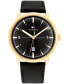 Фото #1 товара Часы и аксессуары Tommy Hilfiger мужские наручные черные часы с кожаным ремешком 44 мм