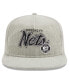 Men's Gray Brooklyn Nets The Golfer Corduroy 9FIFTY Snapback Hat