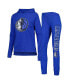 ფოტო #1 პროდუქტის Women's Heather Blue Dallas Mavericks Team Hoodie and Pants Sleep Set