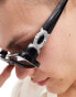 Фото #3 товара ASOS DESIGN 90's chunky rectangle sunglasses with bevel edge and silver detail in black