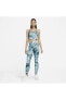 Dri-Fit One High-Waisted 7/8 All-Over Printed Training Mavi Kadın Tayt