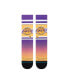Men's Los Angeles Lakers Hardwood Classics Fader Collection Crew Socks