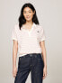 Relaxed Fit Stripe Open Placket Polo