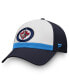 Фото #1 товара Men's White, Navy Winnipeg Jets Breakaway Current Jersey Flex Hat
