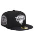 Фото #1 товара Men's Black New York Knicks Active Satin Visor 59FIFTY Fitted Hat