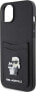 Karl Lagerfeld Karl Lagerfeld KLHCP15SSAPKCNPK iPhone 15 6.1" czarny/black hardcase Saffiano Cardslot Karl&Choupette Metal Pin