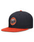 ფოტო #1 პროდუქტის Men's Navy/Orange Houston Astros Rewind Cooperstown True Performance Fitted Hat