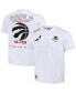 Фото #1 товара Men's NBA x White Distressed Toronto Raptors Home Team T-shirt