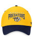 ფოტო #2 პროდუქტის Men's Gold, Navy Nashville Predators Fundamental 2-Tone Flex Hat