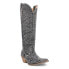 Фото #2 товара Dingo Honkytonk Honey Rhinestone Snip Toe Cowboy Womens Black Casual Boots DI16