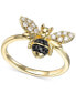 Фото #1 товара Nude Diamond (1/5 ct. t.w.) & Blackberry Diamond (1/10 ct. t.w.) Bee Ring in 14k Gold