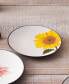 Colorwave Floral Set of 4 Appetizer Plates