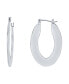 ფოტო #1 პროდუქტის High Polished Oval Hoop Earring